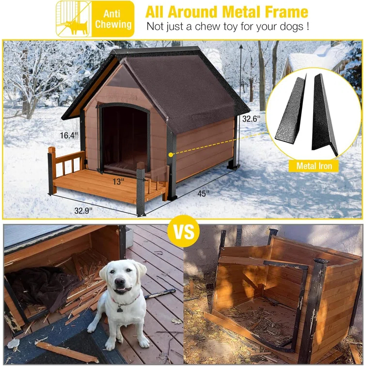 Aivituvin Wood Insulated Dog House