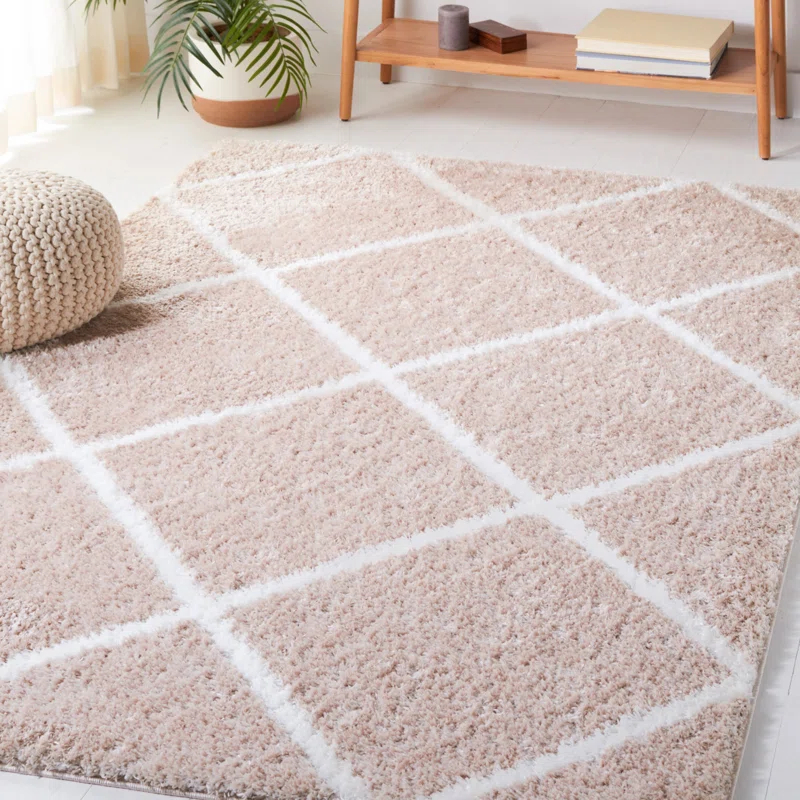 Latitude Run® Tahoe Shag Performance Geometric Rug