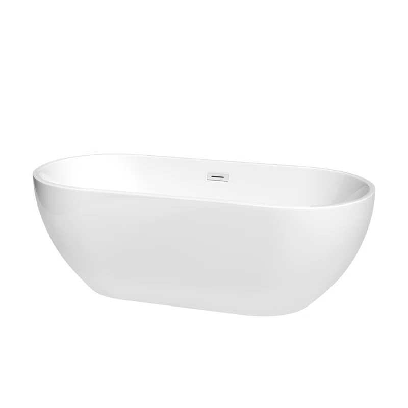 Brooklyn 67'' x 30'' Freestanding Soaking Acrylic Bathtub