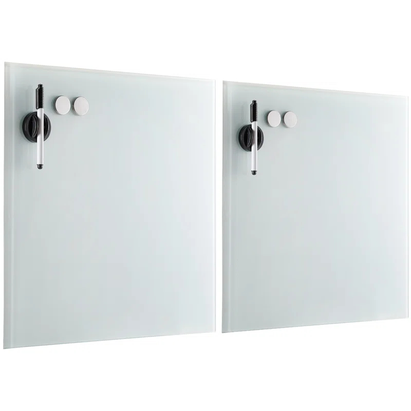 BirdRock Home BirdRock Home Wall Glass Magnetic Oversized - 8 ' & Up Whiteboard (Set of 2)