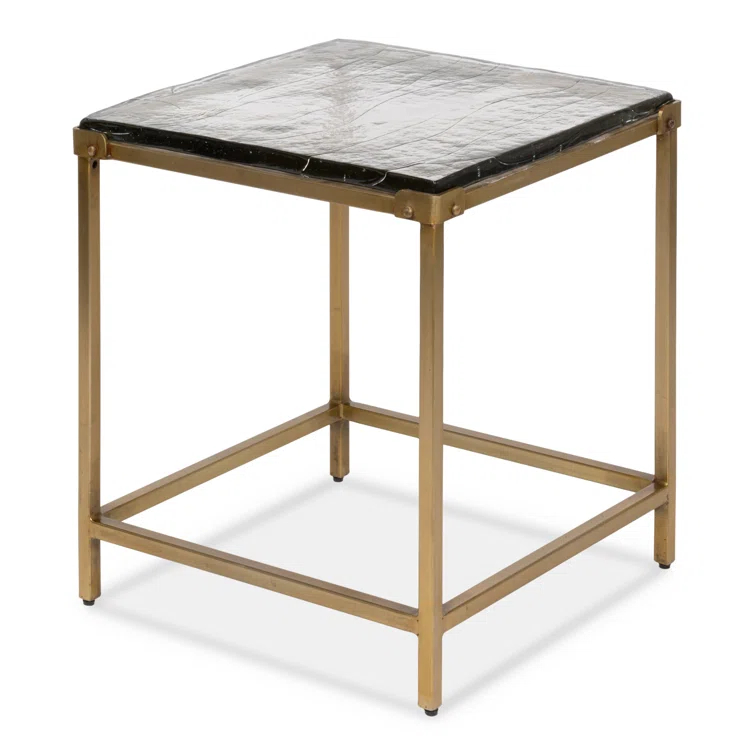 Sarreid Ltd Christian Marble Top End Table