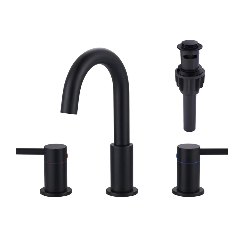 iVIGA VBA90B Bathroom Faucet 3 Hole With 360° Swivel Spout And 2 Handle Design