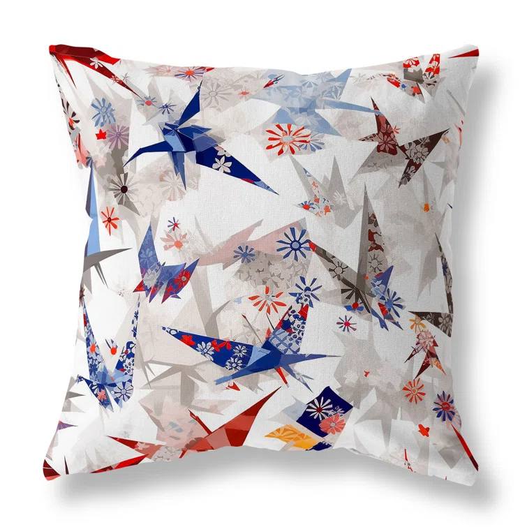 Amrita Sen Origami Elegance Indoor/Outdoor Reversible Throw Pillow