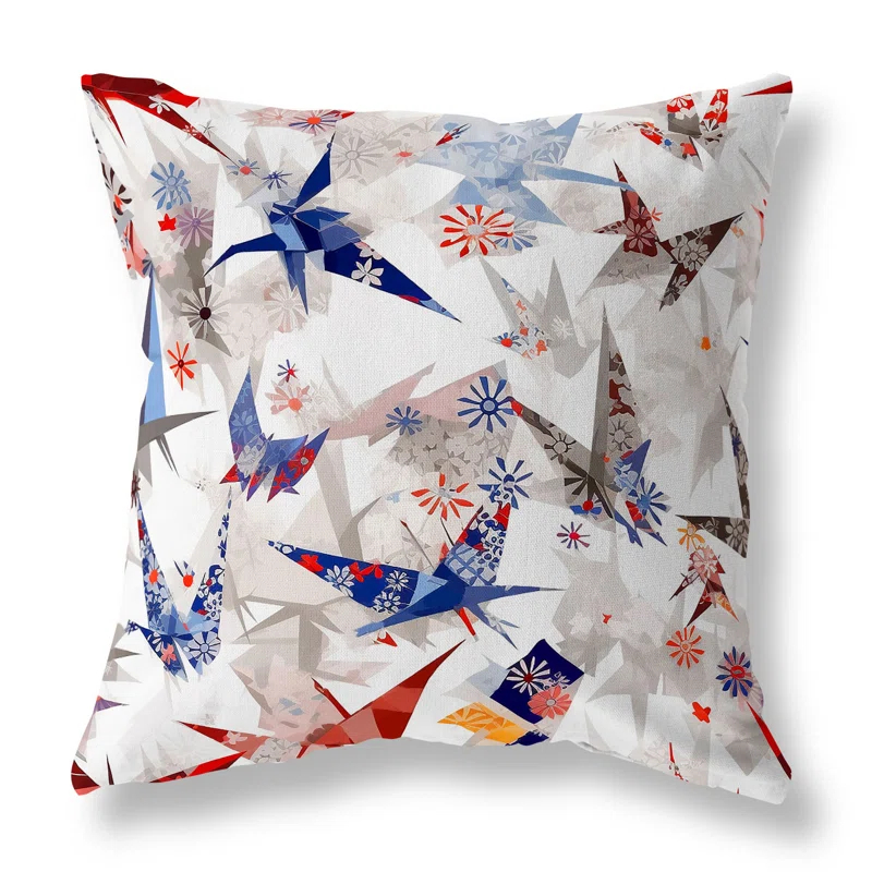 Amrita Sen Origami Elegance Indoor/Outdoor Reversible Throw Pillow