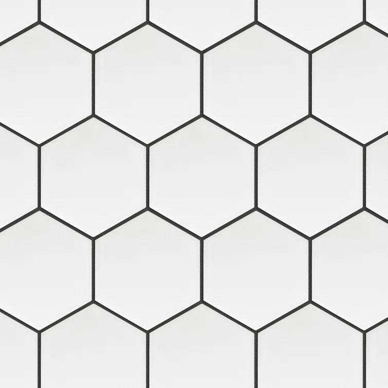 Supreme Tile Porcetile 10.08 in. x 11.64 in. Honeycomb Matte Porcelain Mosaic Wall and Floor Tile