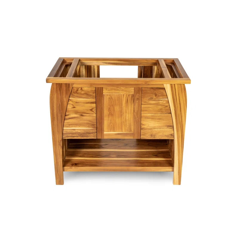 EcoDecors Tranquility by EcoDecors, 36", Teak Bathroom Vanity, Wood Bathroom Vanity, Bathroom Vanity Cabinet, Vanity Bathroom