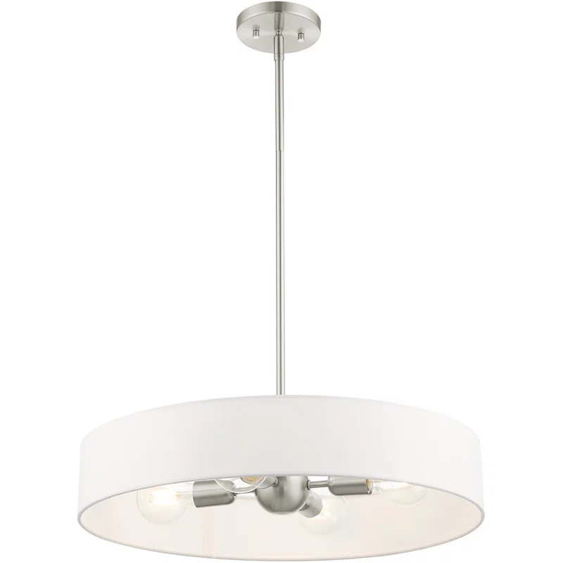 Lighting Lumens 4 - Light Dimmable Drum Chandelier