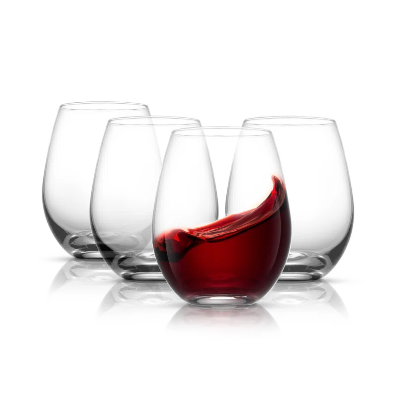 JoyJolt JoyJolt Spirits Stemless Wine Glass, 19oz. (Set of 4)