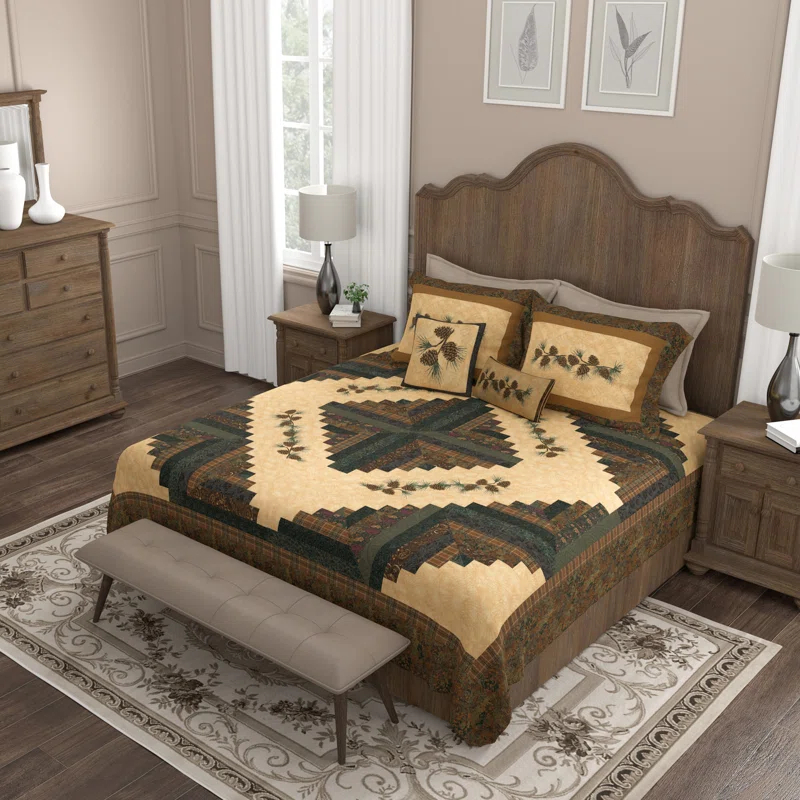 Donna Sharp CabinRaising Pine Cone Quilt