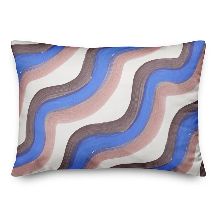 Designs Direct Creative Group Striped Indoor/Outdoor Reversible Throw Pillow