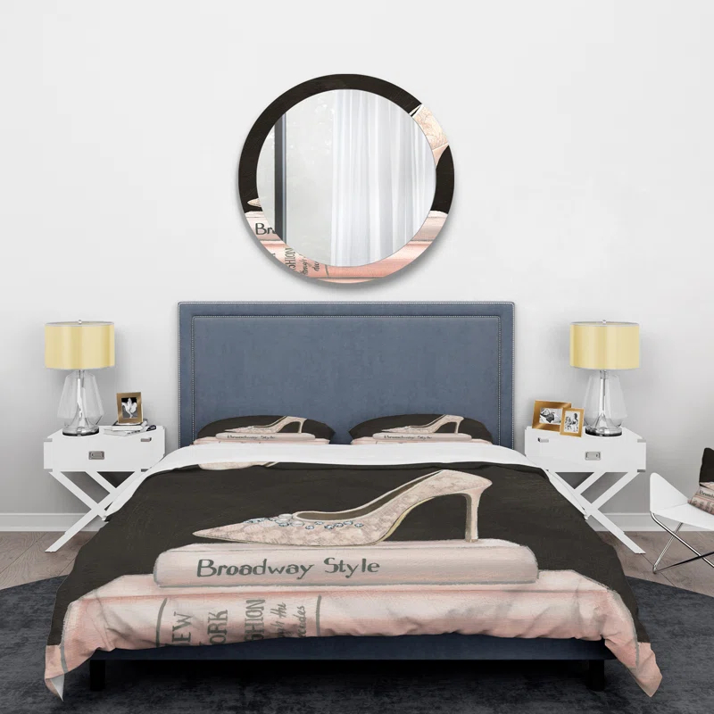 Pink Fashion & Glam high heels II - Posh & Luxe Duvet Cover Set - Microfiber Polyester