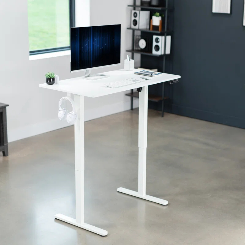 VIVO Electric 44"x 24" Sit Stand Desk, Height Adjustable Workstation (E144B series)