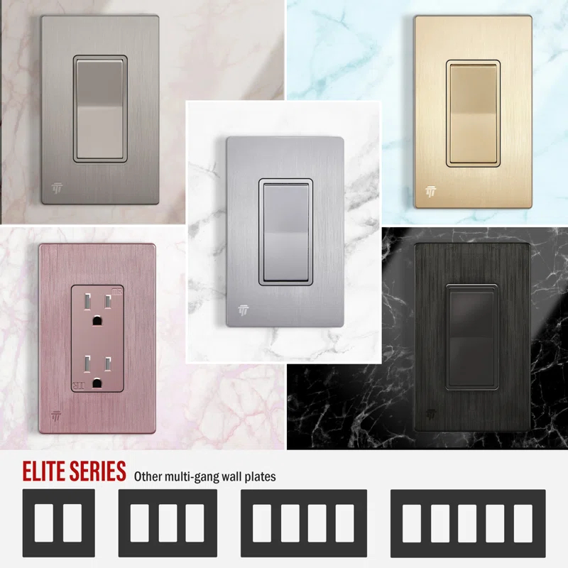 Enerlites No Subject 1 - Gang Rocker Standard Wall Plate