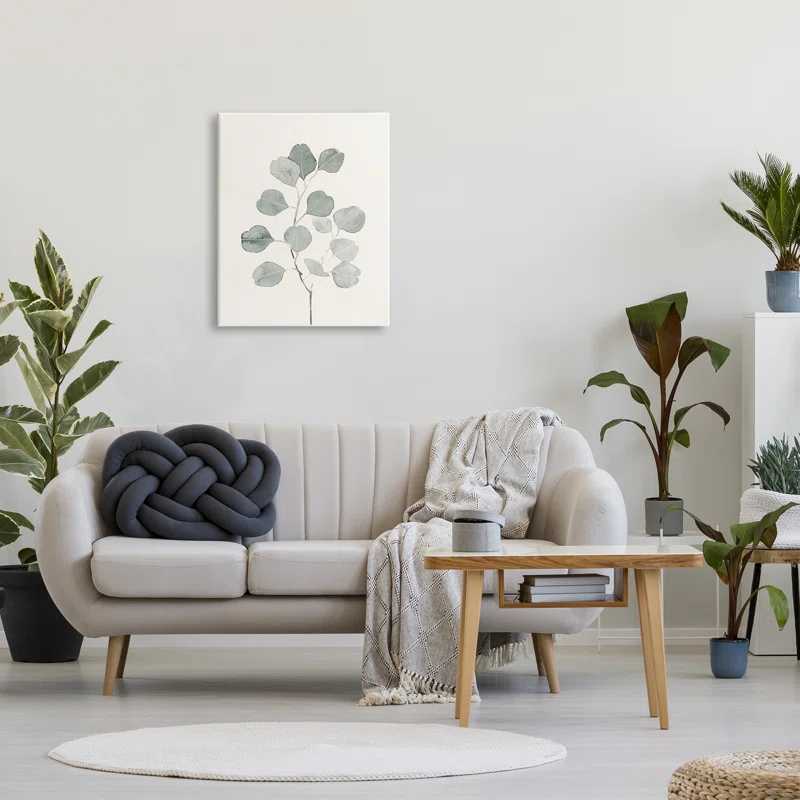 Stupell Industries " Flattened Sage Botanical Stem Delicate Leaf Plant " by Emma Caroline Painting Print