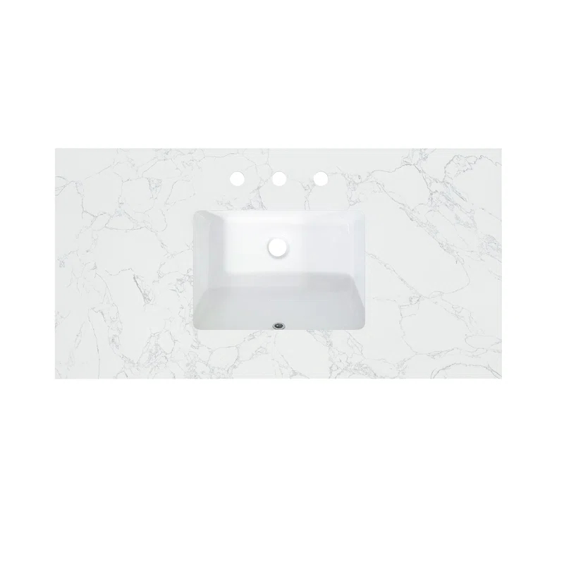 Ceres 43" Engineered Stone Single Bathroom Vanity Top with Sink