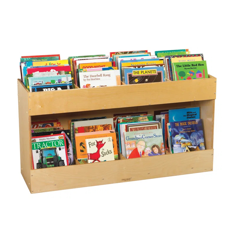 8 Compartment Manufactured Wood Book Display