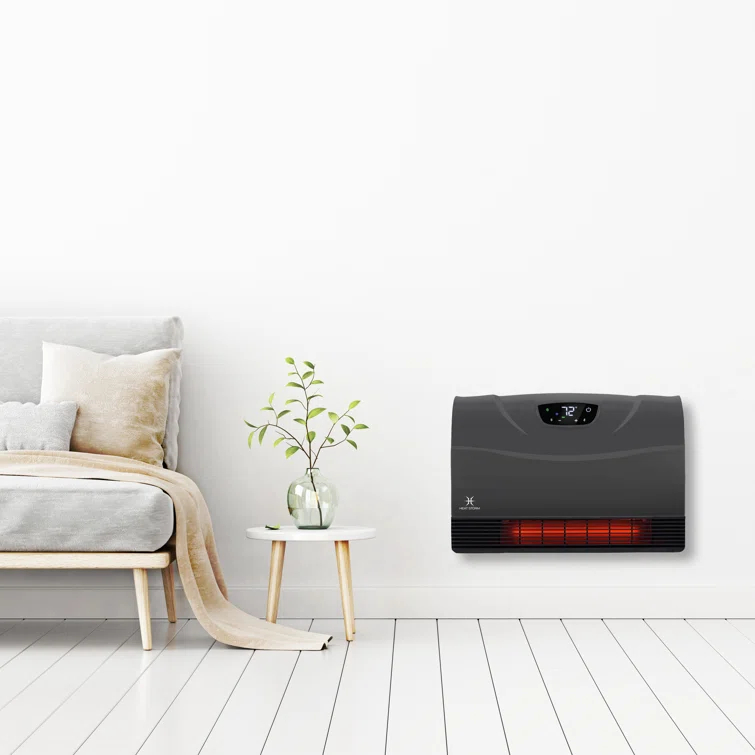 Heat Storm Heat Storm 1500 Watt Infrared WiFi enabled, wall mount  electric space heater with digital thermostat, remote - Smart Line