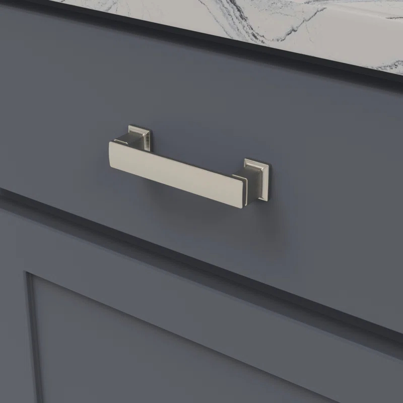 Belwith Keeler Cambridge Collection Pull 3-3/4 Inch (96Mm) Center To Center Brushed Golden Brass Finish