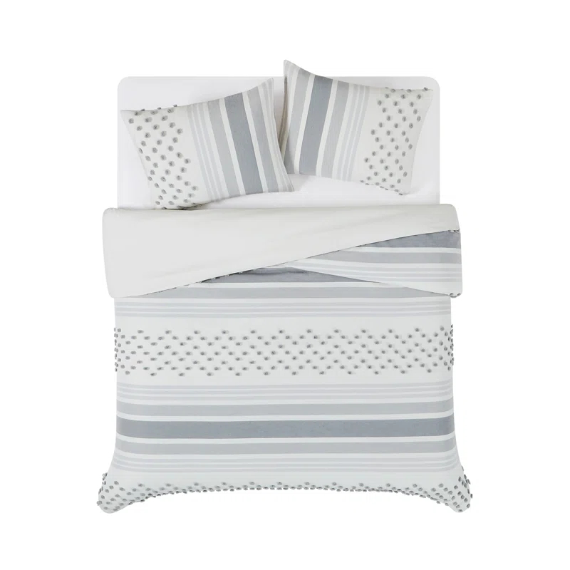 Brooklyn Loom Plain Weave Geometric Shapes Duvet Cover Set