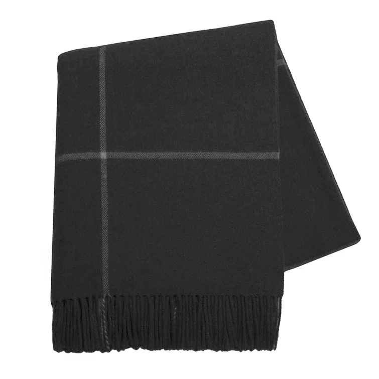 Lands Downunder Windowpane Cashmere/Lambswool Throw