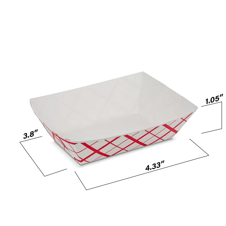 MT Products MT Products Paper Food Tray - Red and White Nacho Trays (Set of 100)