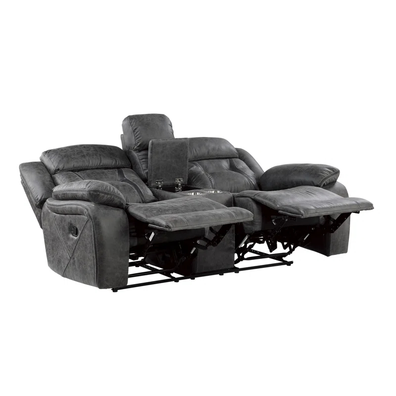 Benjara 74.5'' Upholstered Reclining Loveseat