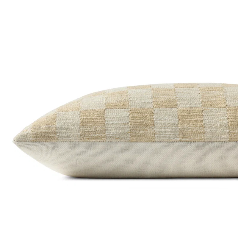 Adams Pillow by Amber Lewis x Loloi - Sand and Ivory / 13" x 21" / Down