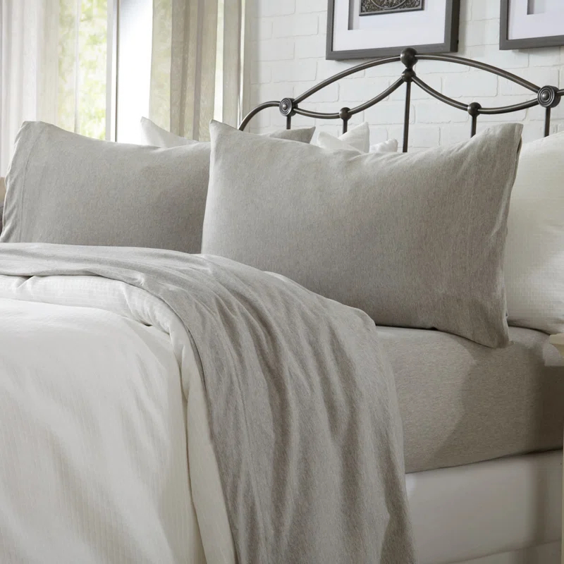 FreshFolds Cotton Blend Jersey Knit Super Soft Sheet Set