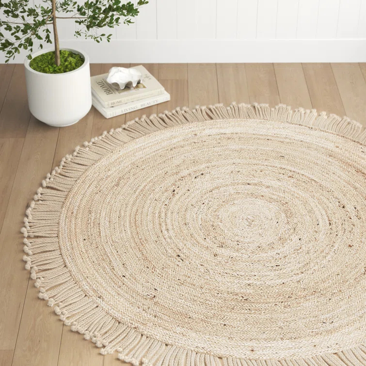 Sand & Stable™ Padley Round Handwoven Jute Beige Area Rug