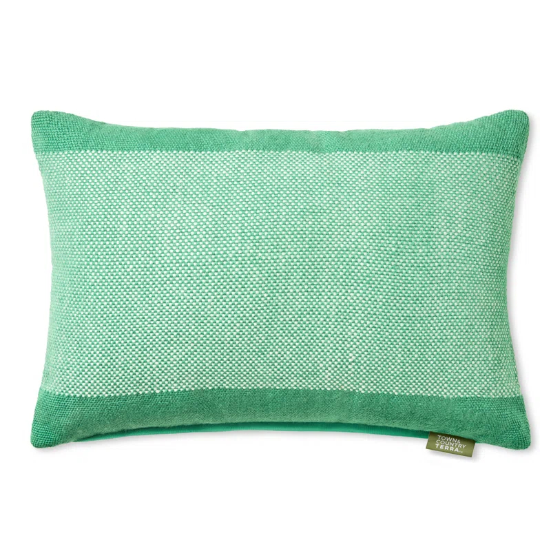 TOWN & COUNTRY TERRA Alara Solid Border Indoor Outdoor Decorative Pillow 20"x20"