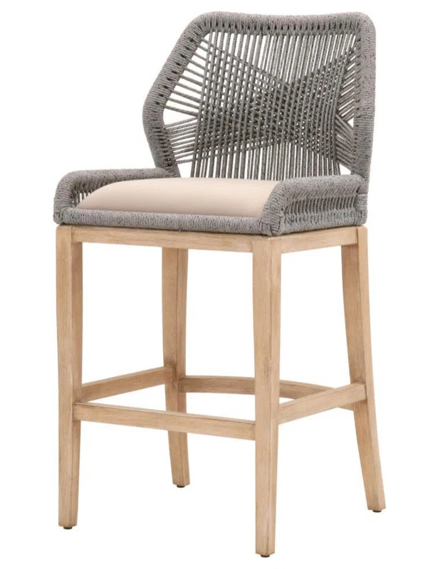 LOOMLAN Upholstered Counter Stool with Solid Wood Frame