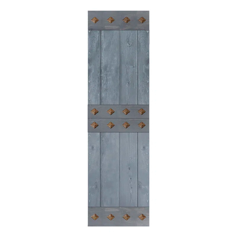 IsLife 84'' Solid Wood Paneled Matte without Installation Hardware Kit Barn Door