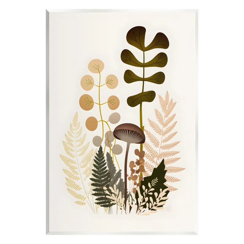 Stupell Industries Bb-051-Wood " Neutral Forest Botanicals "