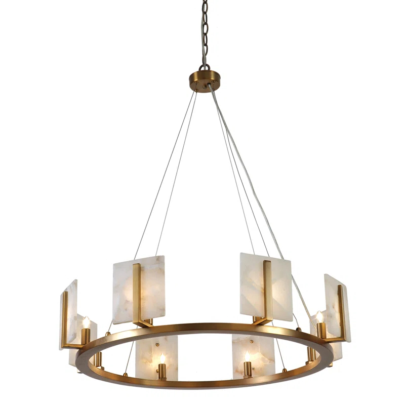Halo 8 - Light Dimmable Wagon Wheel Chandelier