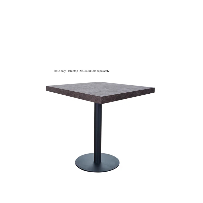 BFM Seating Uptown Black 20" Round Indoor Dining Height Table Base