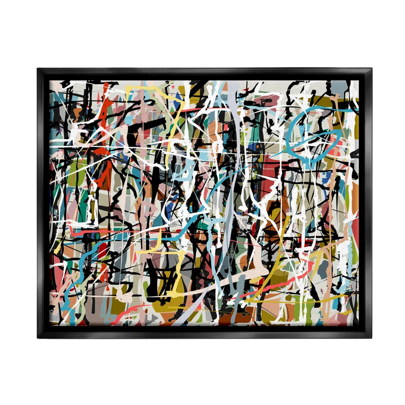 Stupell Industries " Abstract Paint Splatter Composition " by Angel Estevez Painting Print