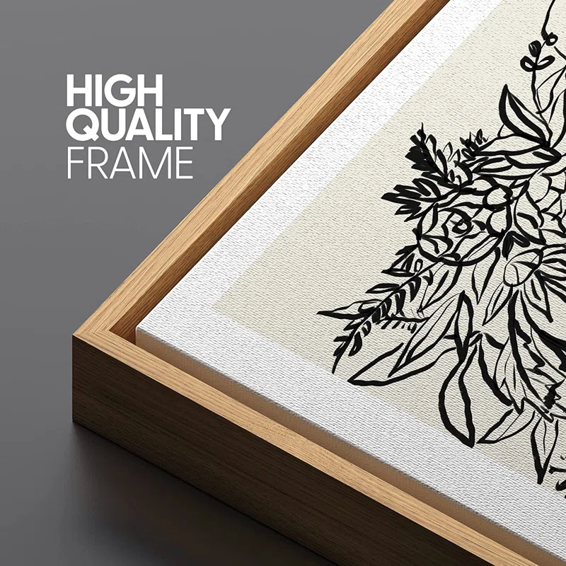 SIGNLEADER Abstract Black Floral Woman Artwork Modern Wall Art Framed Canvas by Henri Matisse Painting Print