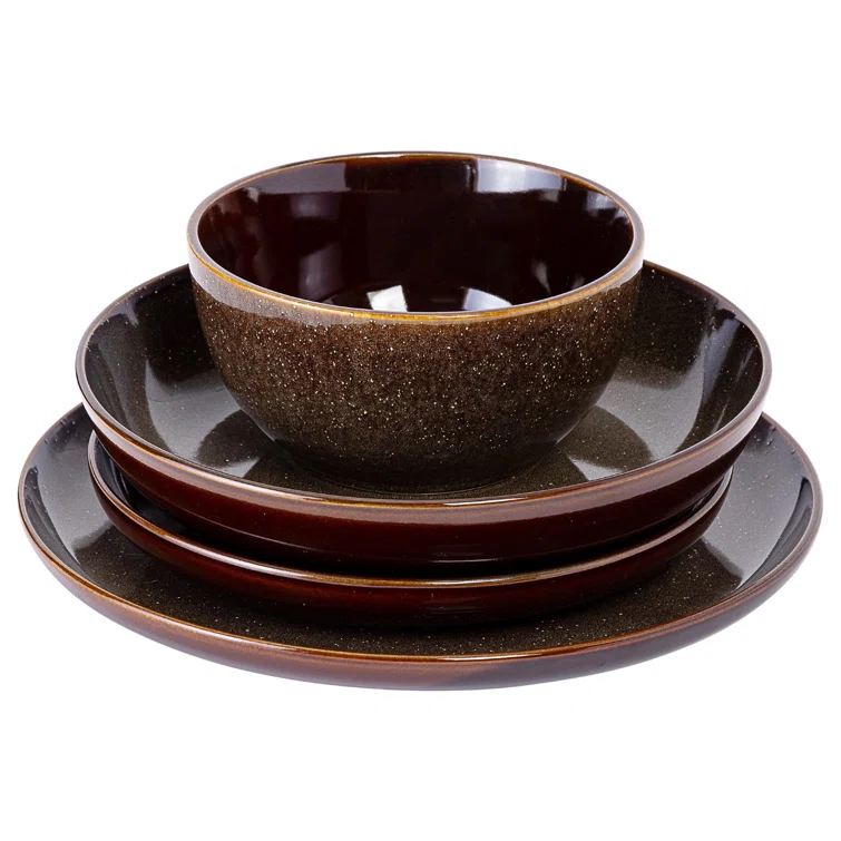 Gibson Elite Edwina 16 Piece Doible Bowl Dinnerware Set
