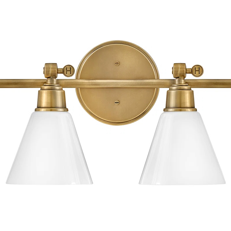 Arti 32-in Adjustable Four Light Bath Vanity with Cased Opal Shade