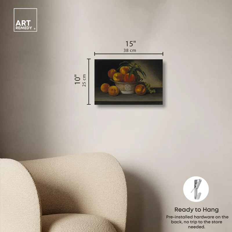 Art Remedy Still Life with Peaches Canvas Vintage Farm Wall Art by Art Remedy