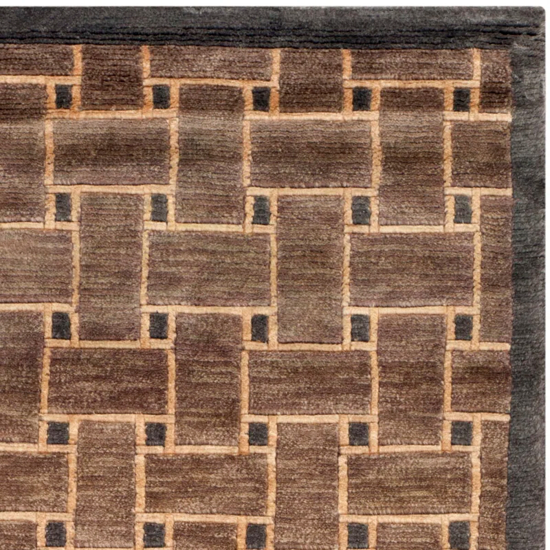 Safavieh Tibetan Hand Knotted Wool Pile Geometric Rug