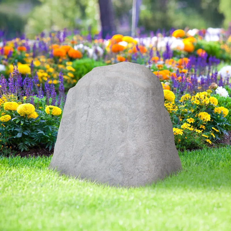 Freeport Park® Jara Polyresin Faux Landscape Rock Cover with Metal Stakes