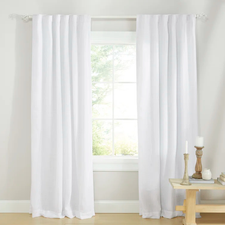 Linen Herringbone Blackout Polyester Curtain