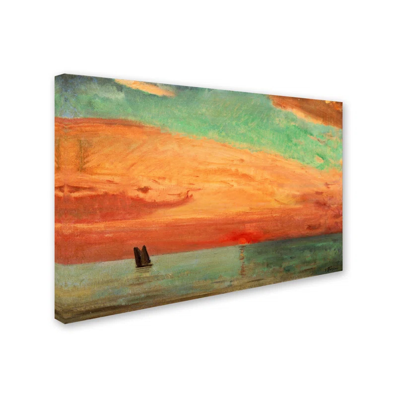Trademark Fine Art " Sunrise Over The Eastern Sea " by Fujishima Takeji
