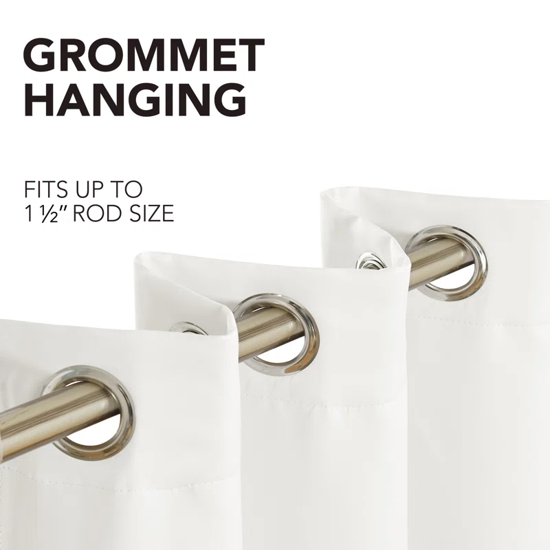 Deconovo Deconovo 100 Percent Blackout with Liner Grommet Curtain Panel Pair (Set of 2)