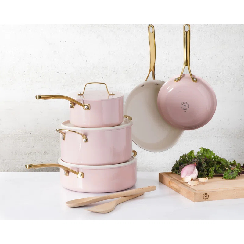 Martha Stewart Galway 10 Piece Aluminum Cookware Set w/Alum Lid