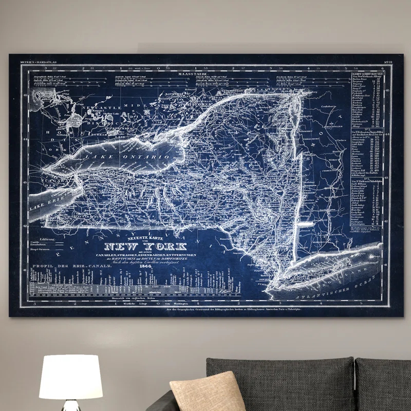 Williston Forge " Vintage New York Map "