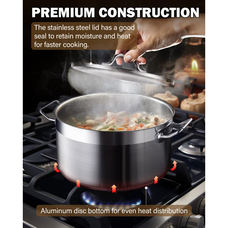 Cooks Standard Cooks Standard 6 Quarts Stainless Steel Stock Pot