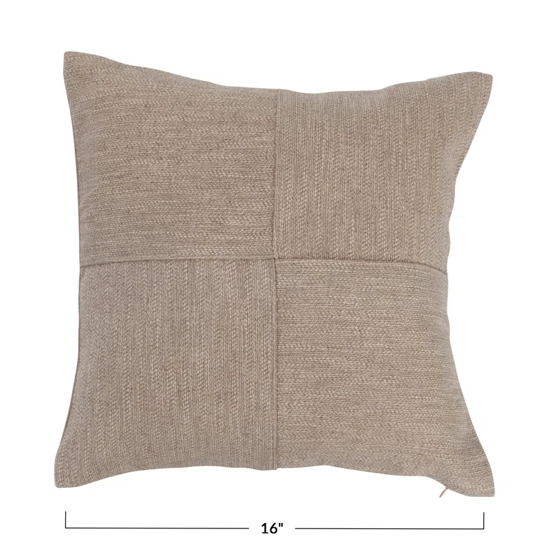 Creative Co-Op Embroidered Reversible Throw Pillow