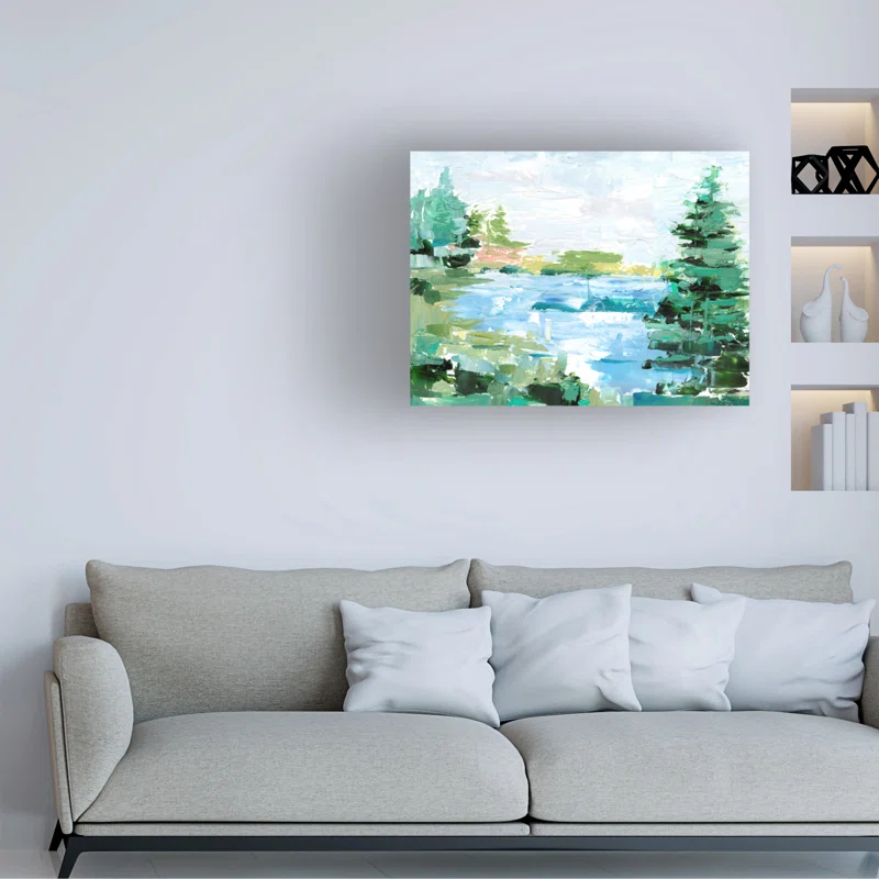 Millwood Pines " Evergreen Lake II " by Ethan Harper Painting Print